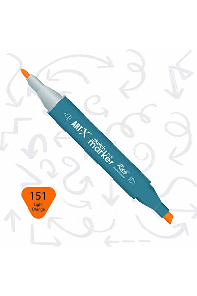 Art Tone قلم تحديد سوبرتريند سكيتش ماركر ديو ذو طرفين 151 برتقالي فاتح