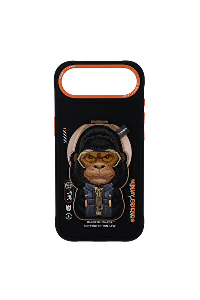 Nimmy iPhone 17 Air Uyumlu MagSafe Stant Özellikli 3D Gözlük Fermuar Goril De...