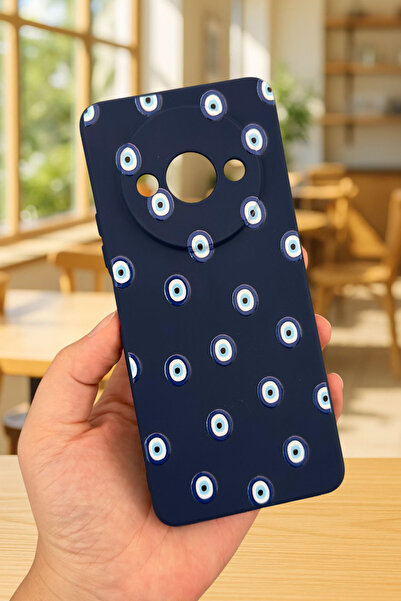 Vip Case Xiaomi Redmi A3 Uyumlu Nazar Boncuk Desenli Silikon Darbe Emici Klas...