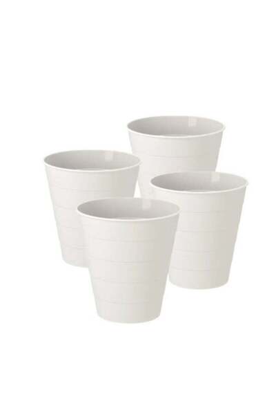 Helal Turt 4 pieces of white plastic wastebasket