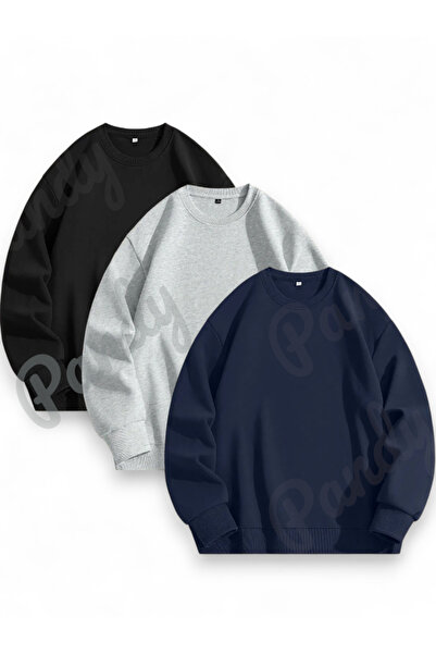 pandy Φούτερ με λαιμόκοψη Unisex με 3 στρώσεις υφασμάτων