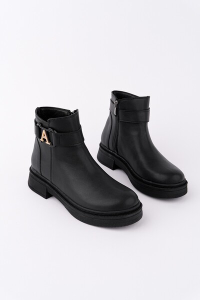 MUGGO VENTOZA Kemer ve Toka Detaylı Fermuarlı Kadın Bot