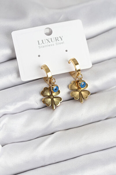 SeyCey.co 316L Steel Evil Eye Clover Model Women's Earrings