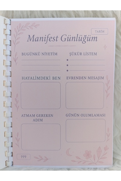 Merve ÖZTÜRK Manifest Günlüğü manifest defteri planlayıcı defter