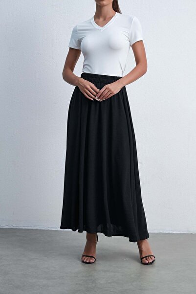 Livia تنورة ماكسي سادة مكشكشة