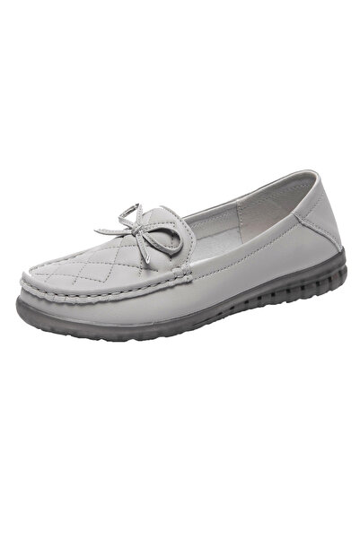 TRULAND Women's Comfort Loafers with Bow Made of Genuine Leather