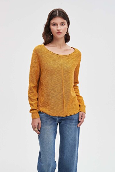 Livia بلوزة سادة بأكمام طويلة