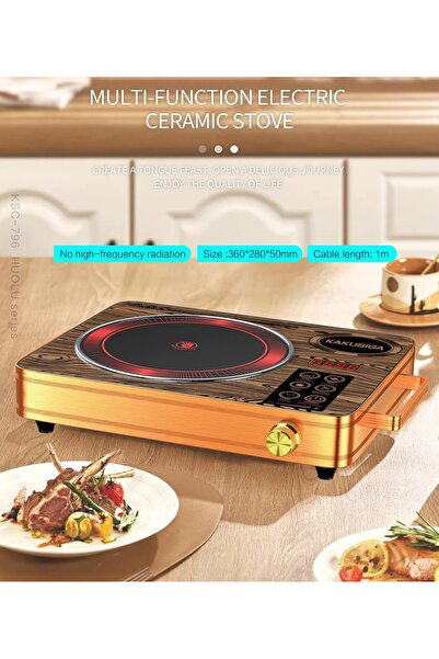 GÜMRÜK BEY Albaron 7030 3500W Isı Ayarlı Dokunmatik Elektrikli Ocak Tüm Tencere Türleri İçin Uyumlu