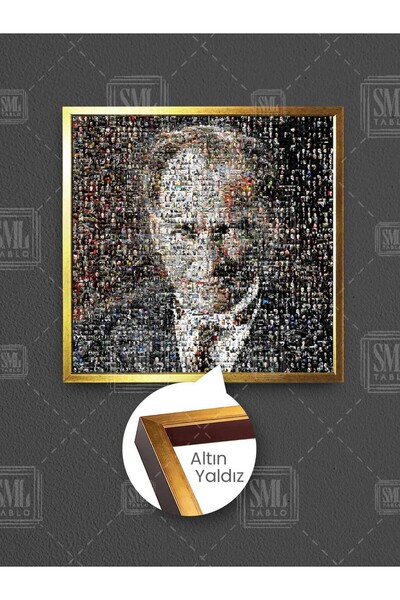 SML TABLO Album sa portretom Mustafe Kemala Ataturka, uokvirena kvadratna sli...