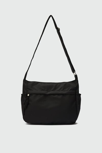 La La'Graccio Paris Lagraccio Paris Women's Glove Parachute Fabric Crossbody Messenger Bag Black