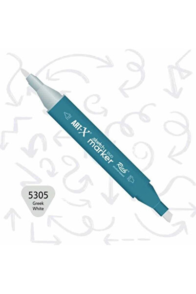 Art Tone قلم تحديد سوبرتريند سكيتش ماركر ديو ذو طرفين 5305 أبيض يوناني