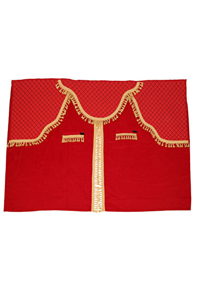 Mega Drive SET PERDELE CABINA CAMION. UNIVERSALE. VELUR. ROSU-AURIU