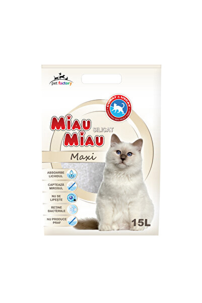 OEM Miau-Miau Silica Gel Cat Litter, 15L - Premium Odor-Control, -Friendly, Non-Toxic,