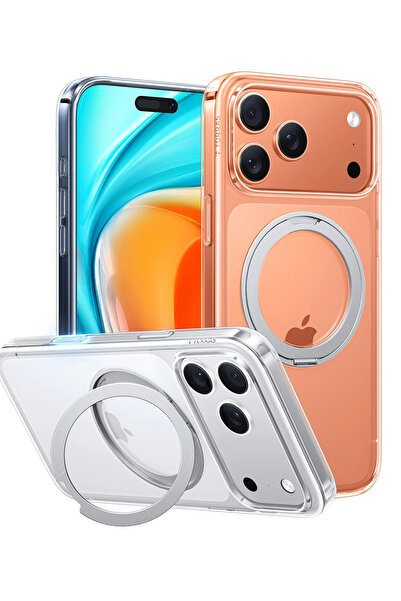 TORRAS Apple iPhone 17 Pro Max Uyumlu O Stand Pro Serisi Magsafe Kılıf - Şeffaf