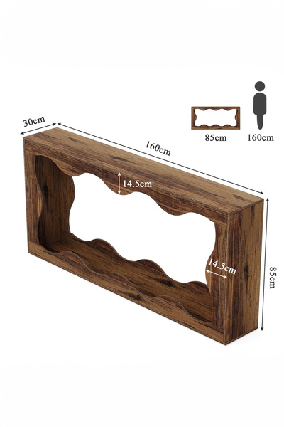 Yanara Farmhouse Console Table 160cm with Storage, Narrow Sofa Table for Living Room & Entryway