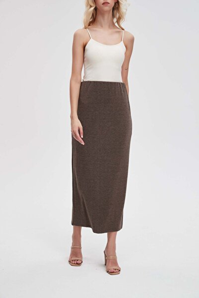 Livia تنورة ميدي منسوجة ضيقة