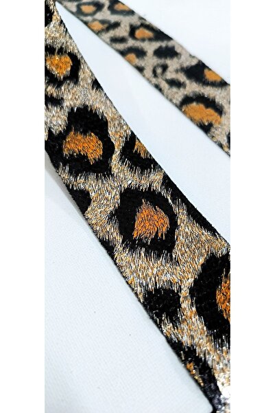 ALTAY AKSESUAR GOLD LEOPAR DESEN PUL PAYET ŞERİT