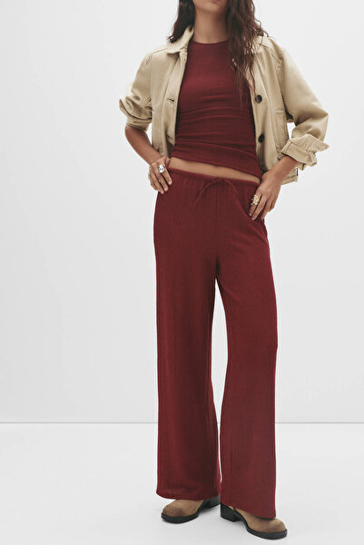 Pull & Bear Wide-leg crepe trousers