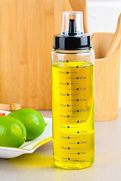BABATİCARET 2 Pieces 500 ml Drip-Free Smart Oil Vinegar Vinegar Glass Oil Pot