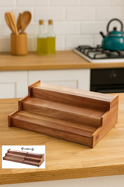 Çavdar Group Akasya 3 Katlı Stand Mutfak Raf Baharatlık Standı Açılır Kapanır...