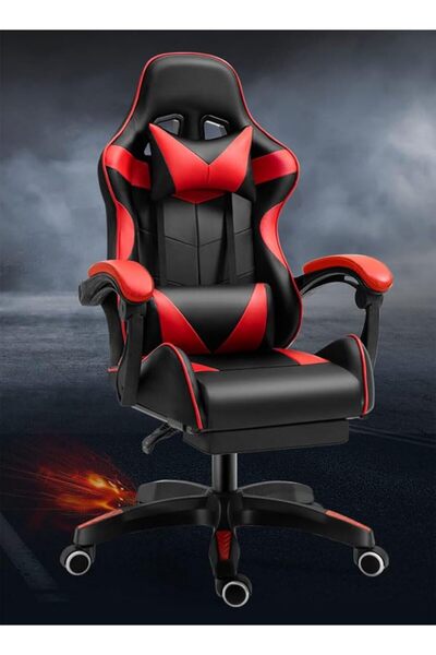 COOYA Ergonomic Gaming Chair with Footrest Adjustable Lumbar Support and Seat Height Recliner