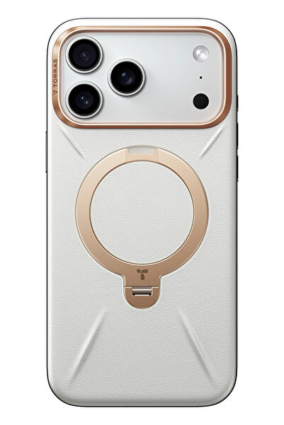 TORRAS حافظة Apple iPhone 17 Pro Max O Stand Spin VegSkin سيريز Magsafe - رمادي