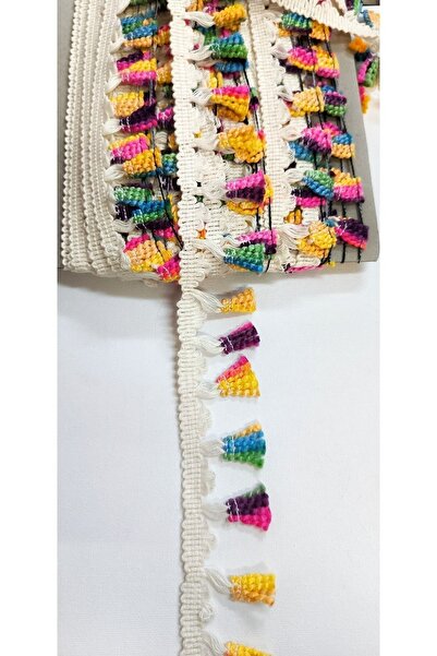 ALTAY AKSESUAR ÖZEL KENAR PAMUK BUKLELİ RENKLİ PÜSKÜL SAÇAK