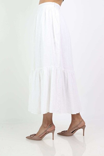DALYDRESS Solid Wide Midi Skirt