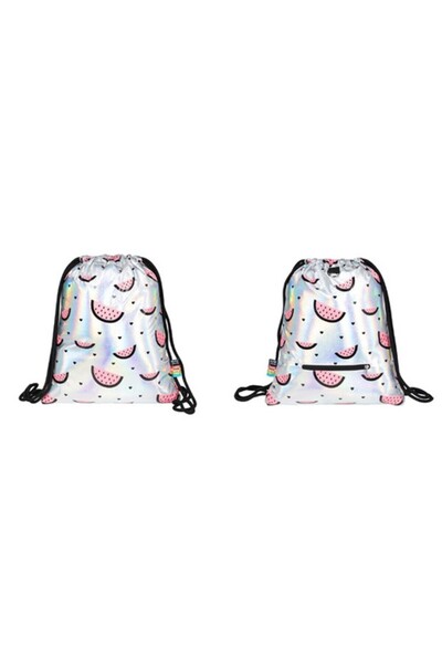 zola backpack sports bag, melon pattern, 45x38 cm, grey