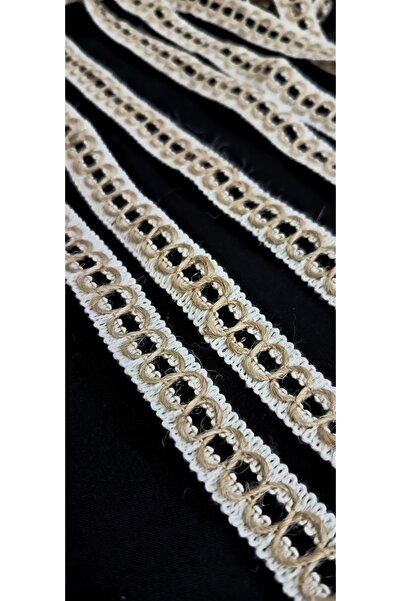 ALTAY AKSESUAR شريط محبوك من الخوص باللون الأبيض والبني