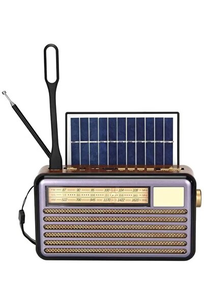 Denx Classic Radio with LED Flashlight Portable with Best Sound Solar Powered