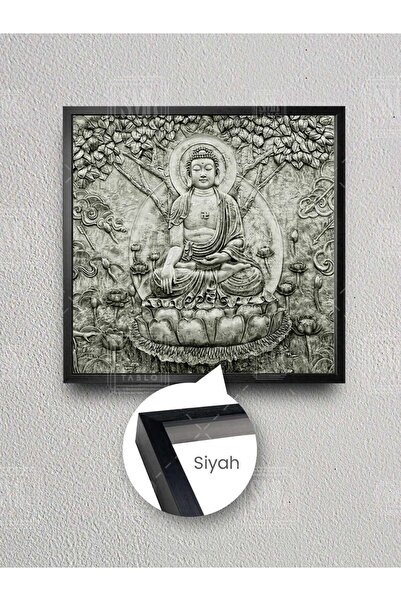 SML TABLO Statua Bude Meditacija Joga Drvo života Kvadratna slika na platnu