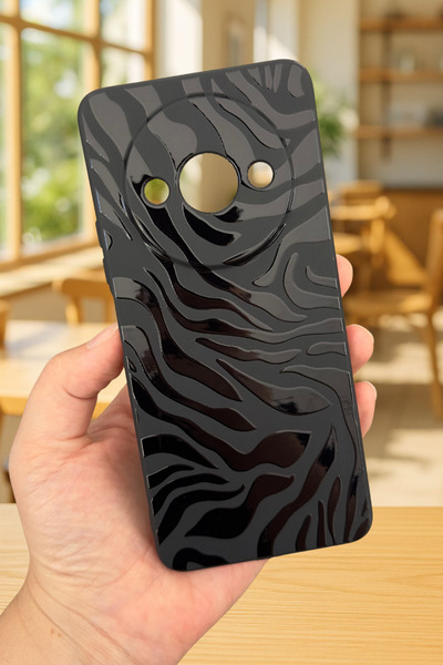 Vip Case Xiaomi Redmi A3 Uyumlu Zebra Desenli Silikon Darbe Emici Klasik Korumalı Rubber Kılıf