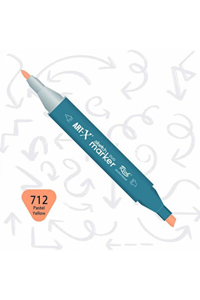 Art Tone قلم تحديد سوبرتريند سكيتش ماركر ديو ذو طرفين 712 أصفر باستيل