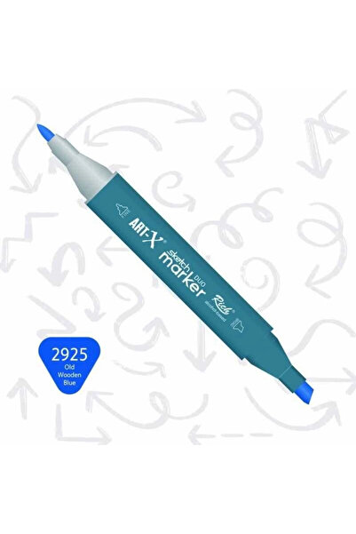 Art Tone قلم تحديد سوبرتريند سكيتش ماركر ديو ذو رأسين 2925 أزرق خشبي قديم