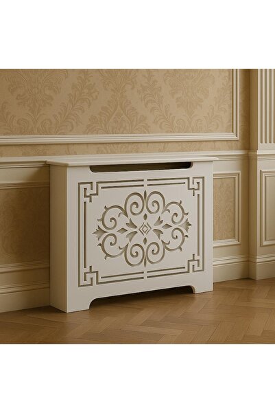 MLC Masti calorifer din lemn, alb, 155x80x18cm(interior) MLC123