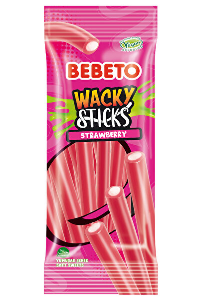 BEBETO – Wacky Sticks Φράουλα – 75γρ x 12