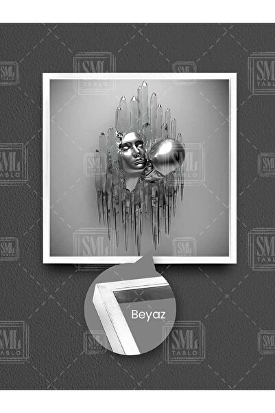 SML TABLO Стена-монтирана метална романтична двойка любов сребърни любовници рамка квадратна платно картина