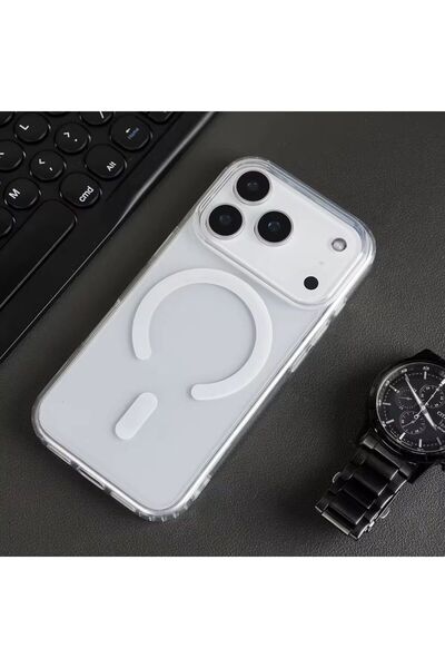 Noppax İphone 17 Pro uyumlu mika magsafe özellikli şeffaf sararmaz lüx sert k...
