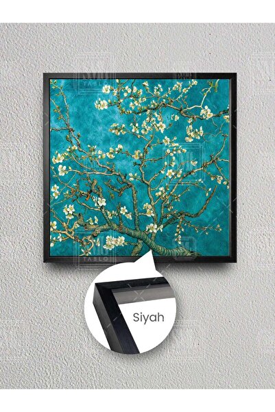 SML TABLO Cvetaća bademova stabla Van Gogh uokvirena kvadratna slika na platnu