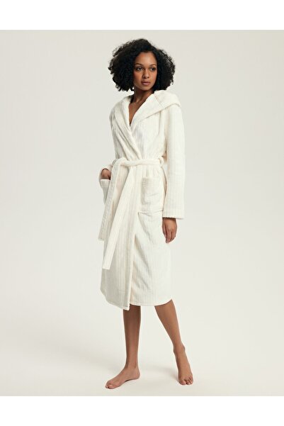 Henderson Women's Fleece Bathrobe Hooded with Pockets Belt Super Warm Cozy Ho...