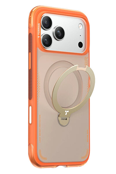 TORRAS حافظة متوافقة مع هاتف iPhone 17 Pro من سلسلة O Stand Spin Air من Magsa...
