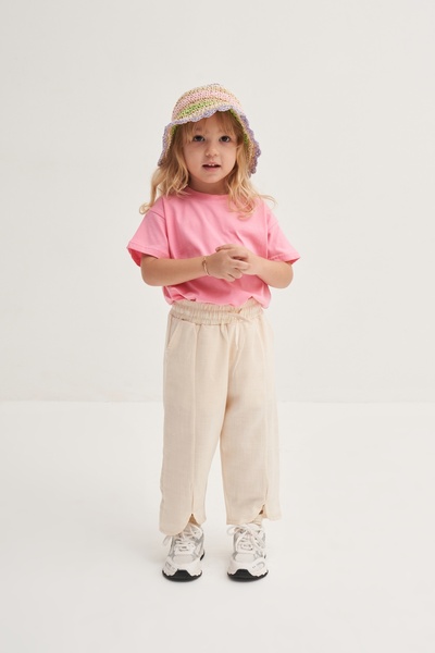 EBU Prive Unisex Children's Organic Cotton Pants Cream
