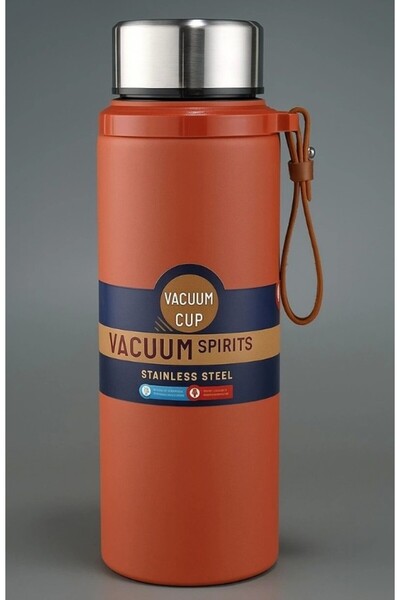 Limmy Stainless Steel Flask Thermos Water Bottle 600 ml Vacuum Lid - Brown