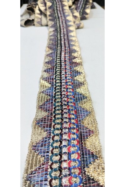 ALTAY AKSESUAR SPECIAL AUTHENTIC SILVERY EMBROIDERED STRIP