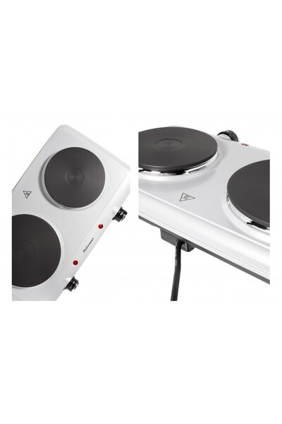 ROHNSON Electric hob, 2 burners, 2500W, white, R2440