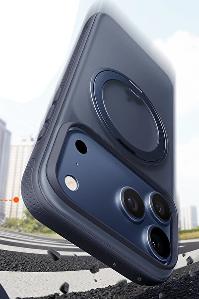 TORRAS Apple iPhone 17 Pro O Compatible Stand R Fitness Series Magsafe Case - Navy Blue