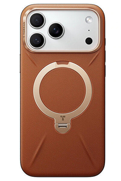 TORRAS Apple iPhone 17 Pro Uyumlu O Stand Spin VegSkin Serisi Magsafe Kılıf -...