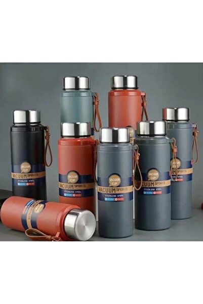 Limmy Stainless Steel Flask Thermos Water Bottle 600 ml Vacuum Lid - Brown