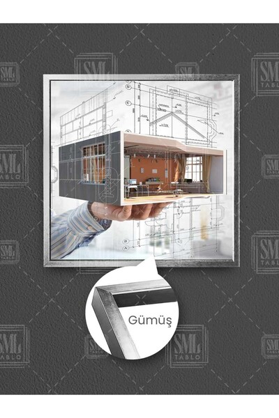 SML TABLO Mimarlık Ofisi Bina Tasarımı İnşaat Mühendisliği Çerçeveli Kare Kan...